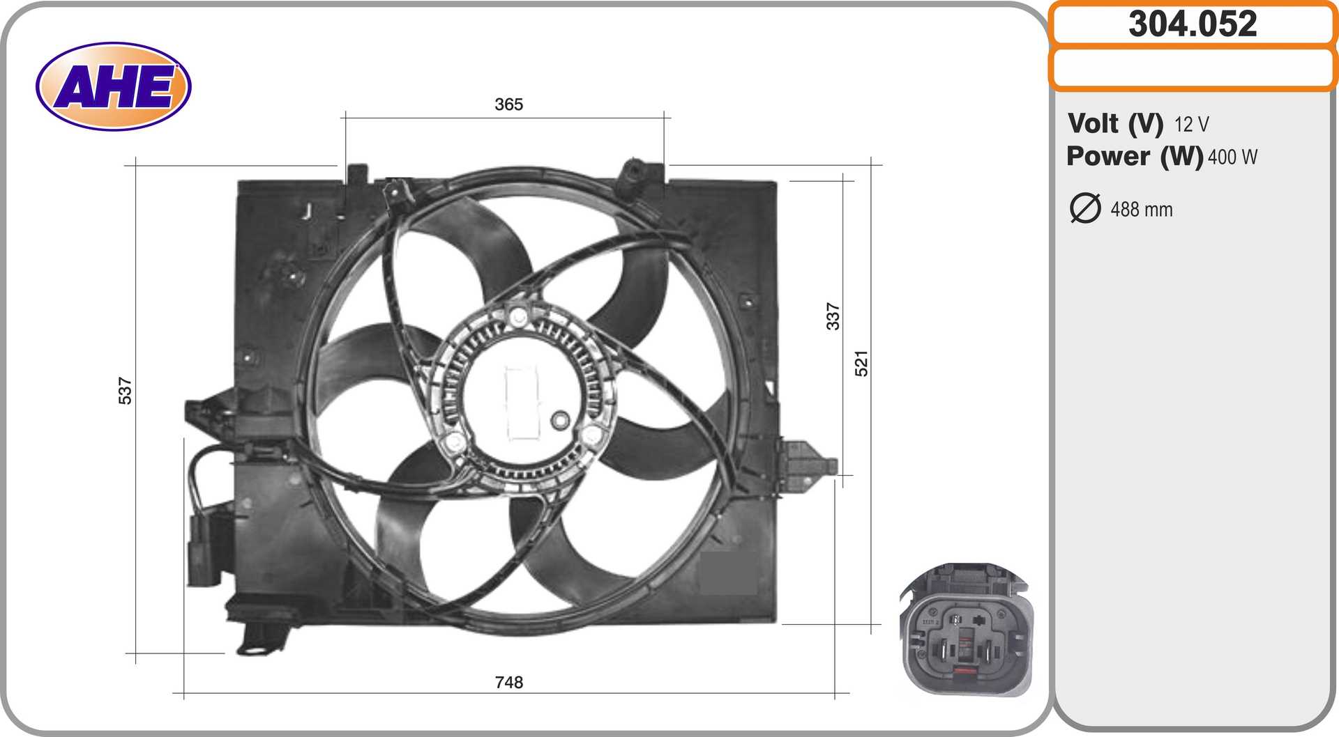 Ventilateur, refroidissement du moteur AHE 304.052