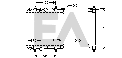 Radiateur, refroidissement du moteur EACLIMA 31R55098