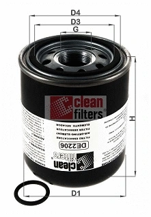 Cartouche de dessicateur, système d'air comprimé CLEAN FILTERS DE2206
