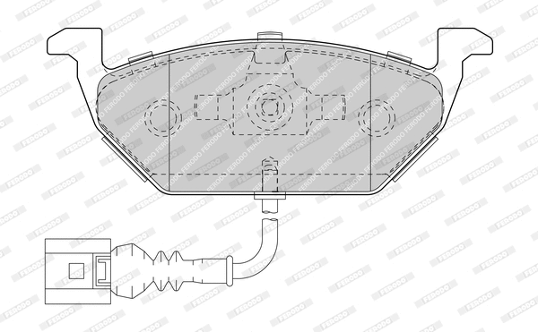 Kit de plaquettes de frein, frein à disque FERODO FDB1635-D