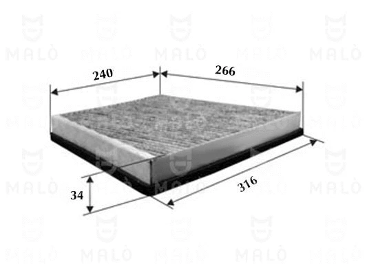 Filtre, air de l'habitacle AKRON-MALÒ 1530932