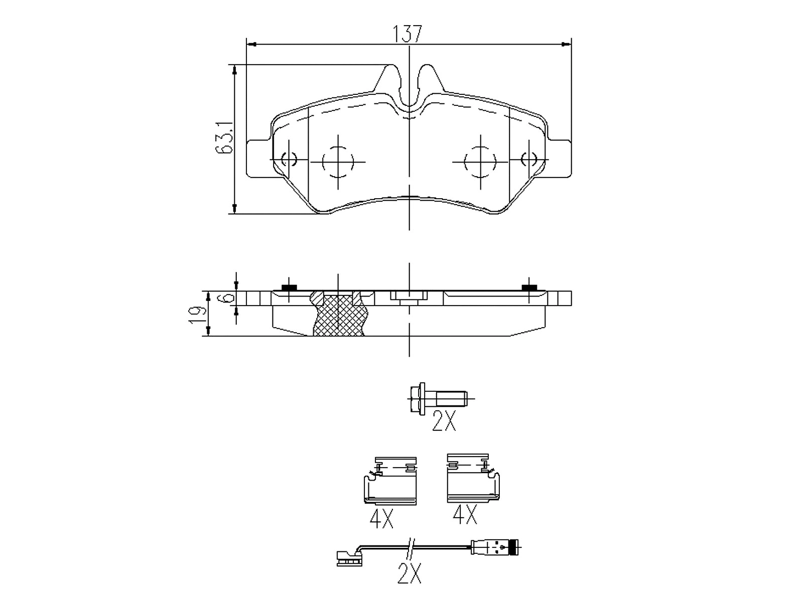 Kit de plaquettes de frein, frein à disque A.Z. Meisterteile AZMT-44-022-1464