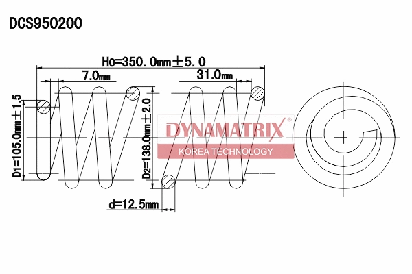 Ressort de suspension DYNAMATRIX DCS950200