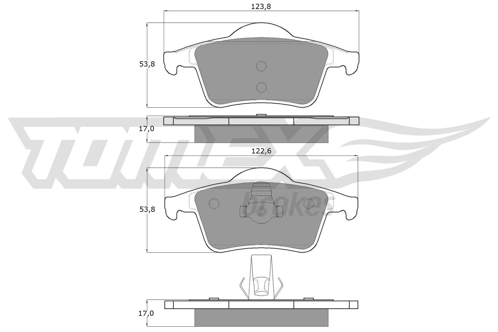 Kit de plaquettes de frein, frein à disque TOMEX Brakes TX 14-05