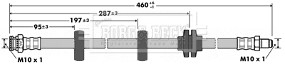 Flexible de frein BORG & BECK BBH7373