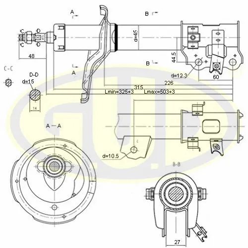 Amortisseur G.U.D. GSA333517