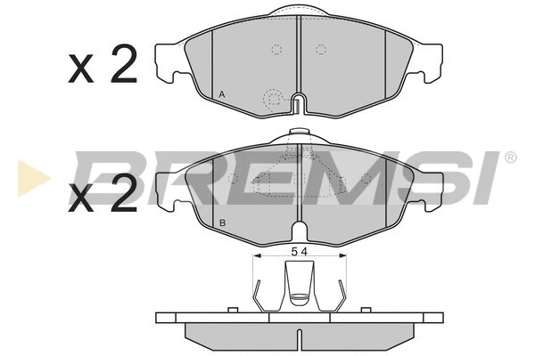 Kit de plaquettes de frein, frein à disque BREMSI BP3346