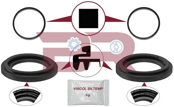 Kit de réparation, étrier de frein BOTTO RICAMBI BRFR5792