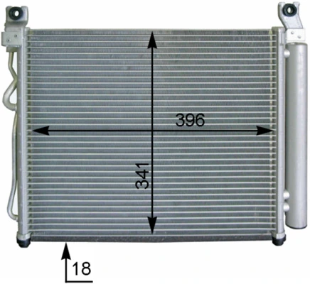 Condenseur, climatisation MAHLE AC 591 000P