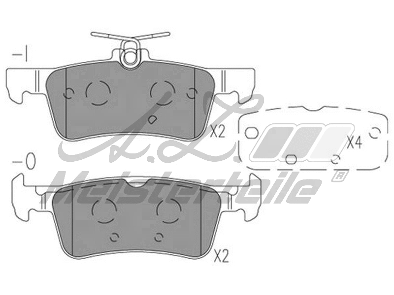 Kit de plaquettes de frein, frein à disque A.Z. Meisterteile AZMT-44-022-1794
