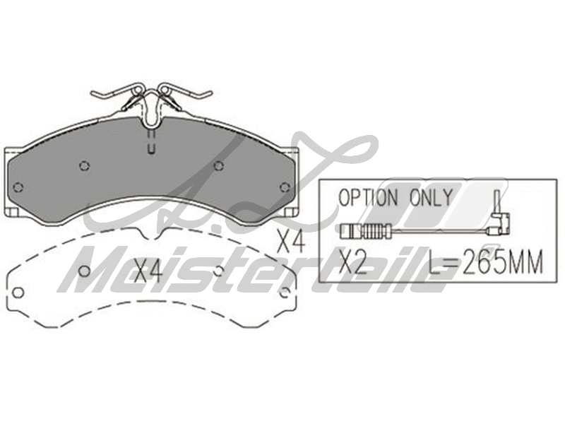 Kit de plaquettes de frein, frein à disque A.Z. Meisterteile AZMT-44-022-2156