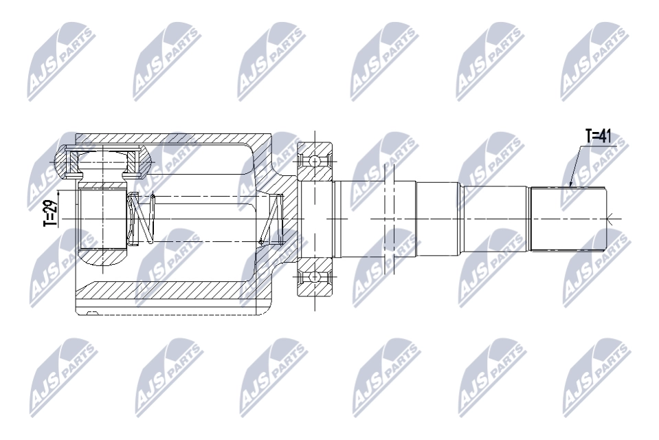 Jeu de joints, arbre de transmission NTY NPW-ME-169