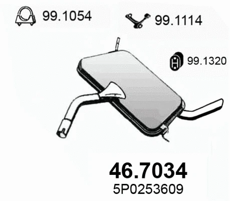 Silencieux arrière ASSO 46.7034