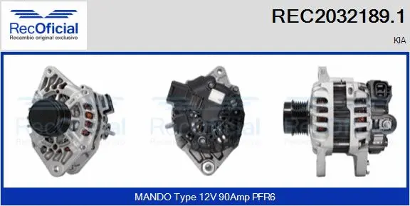 Alternateur RECOFICIAL REC2032189.1