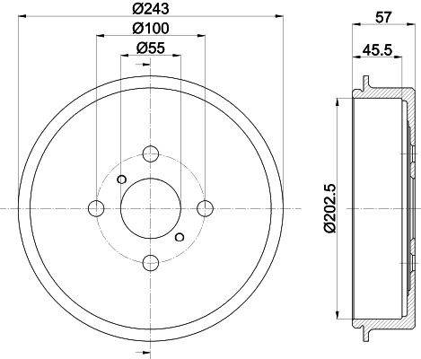 Tambour de frein MINTEX MBD404