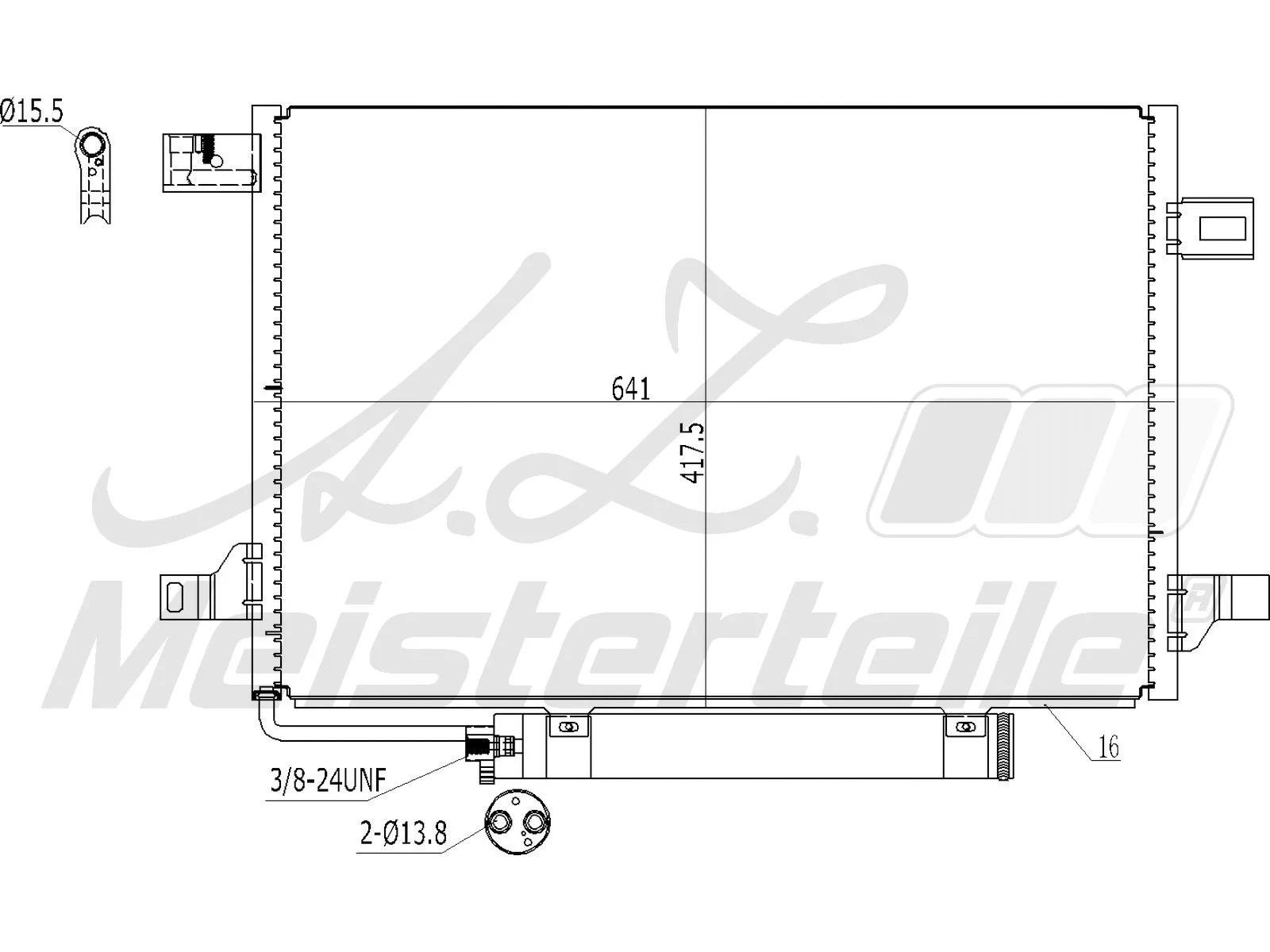 Condenseur, climatisation A.Z. Meisterteile AZMT-45-030-1081