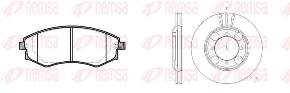 Kit de freins, frein à disques REMSA 8318.00