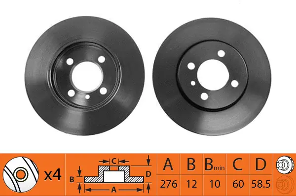 Disque de frein SB BR12106