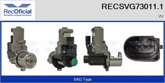 Vanne EGR RECOFICIAL RECSVG73011.1