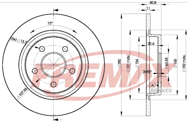 Disque de frein FREMAX BD-3962
