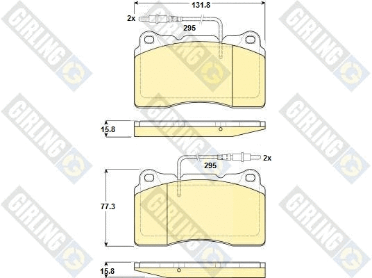 Kit de plaquettes de frein, frein à disque GIRLING 6114319