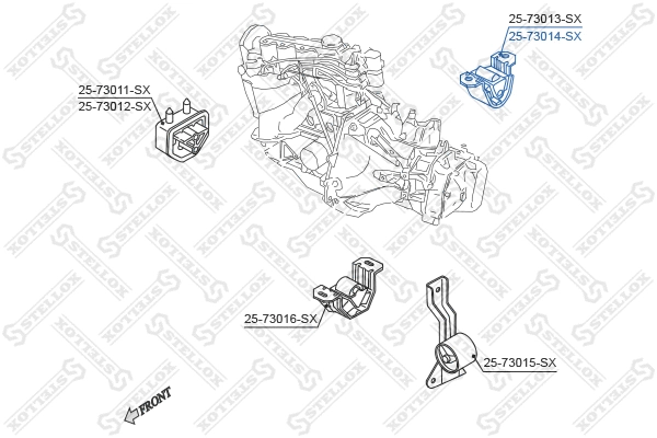 Support moteur STELLOX 25-73014-SX