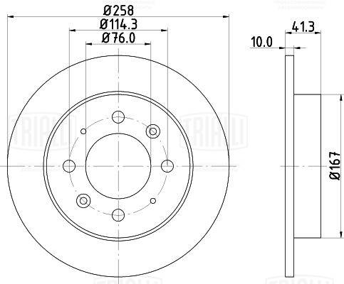 Disque de frein TRIALLI DF 073302