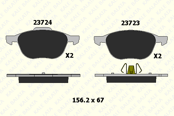 Kit de plaquettes de frein, frein à disque KALE 23723 182 05