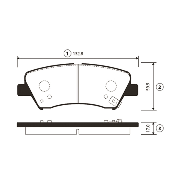 Kit de plaquettes de frein, frein à disque CTR GK0498