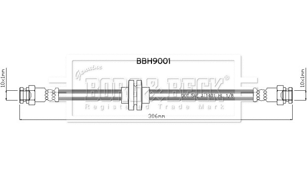 Flexible de frein BORG & BECK BBH9001