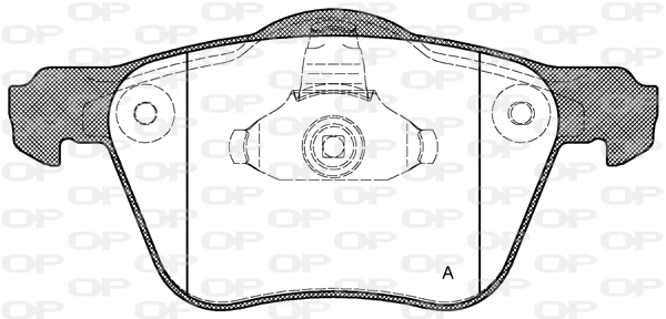 Kit de plaquettes de frein, frein à disque OPEN PARTS BPA1070.00