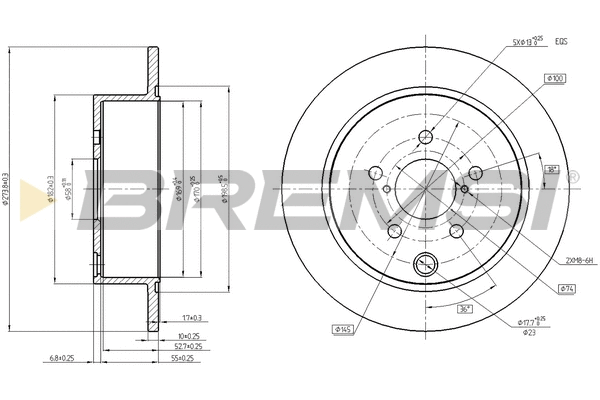 Disque de frein BREMSI CD8211S