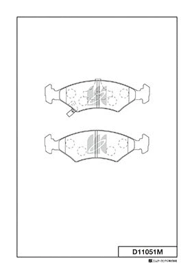 Kit de plaquettes de frein, frein à disque MK Kashiyama D11051M