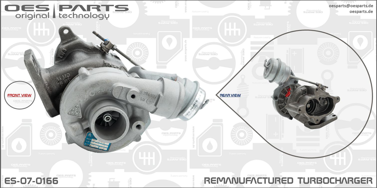 Turbocompresseur, suralimentation OES PARTS ES-07-0166