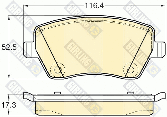 Kit de plaquettes de frein, frein à disque GIRLING 6120171