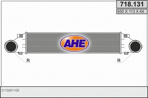 Refroidisseur d'air de suralimentation AHE 718.131