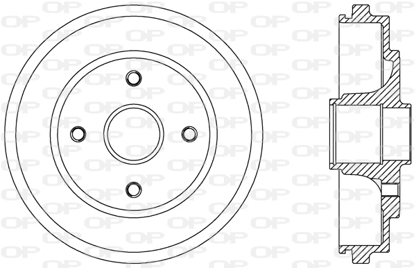 Tambour de frein OPEN PARTS BAD9076.30