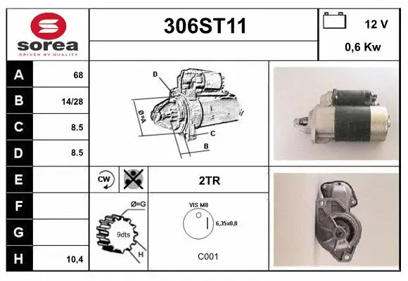 Démarreur STARTCAR 306ST11