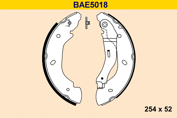 Jeu de mâchoires de frein BARUM BAE5018