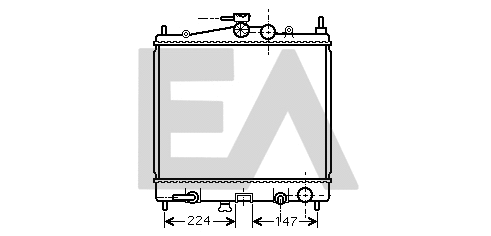 Radiateur, refroidissement du moteur EACLIMA 31R18175