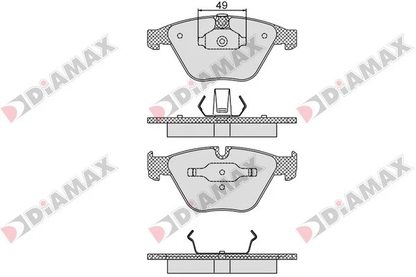 Kit de plaquettes de frein, frein à disque DIAMAX N09352