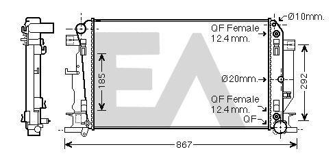 Radiateur, refroidissement du moteur EACLIMA 31R50086