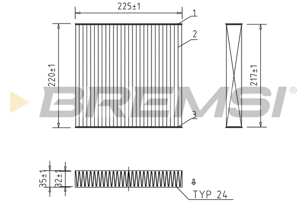 Filtre, air de l'habitacle BREMSI FC0973C
