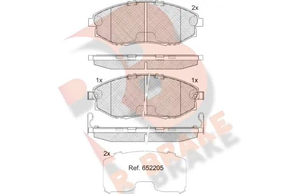 Kit de plaquettes de frein, frein à disque R BRAKE RB2336