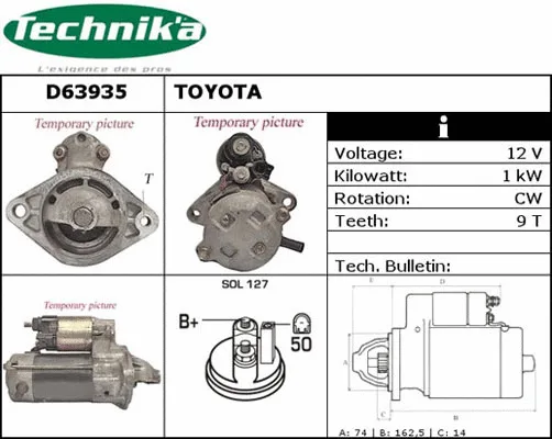 Démarreur Technika D63935