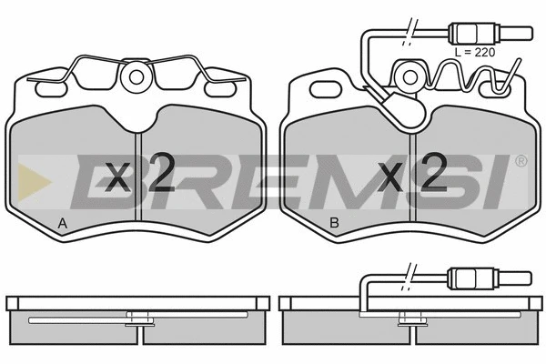 Kit de plaquettes de frein, frein à disque BREMSI BP2311