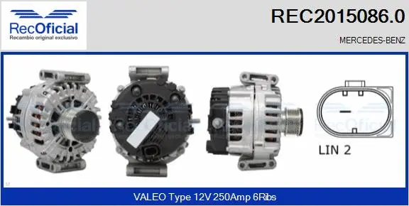 Alternateur RECOFICIAL REC2015086.0