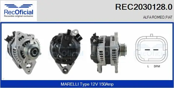 Alternateur RECOFICIAL REC2030128.0