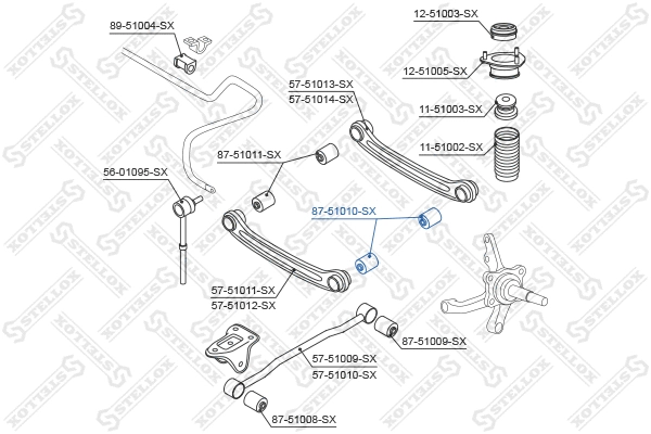 Suspension, bras de liaison STELLOX 87-51010-SX