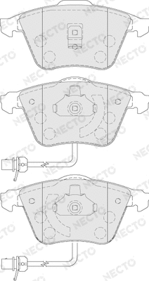 Kit de plaquettes de frein, frein à disque NECTO FD6862A